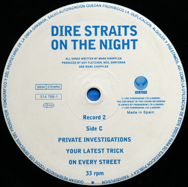 Dire Straits ‎– On The Night