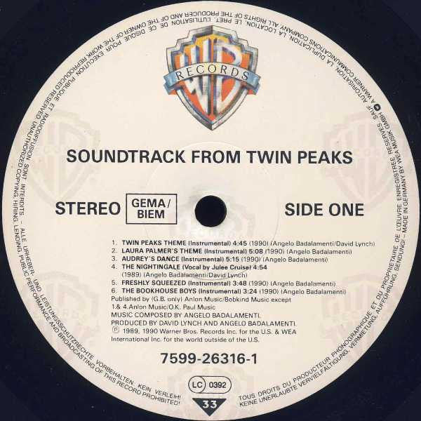 Angelo Badalamenti ‎– Music From Twin Peaks
