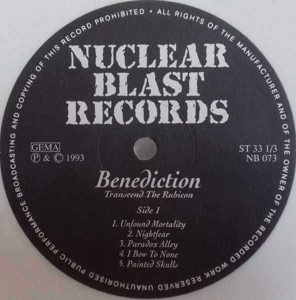 Benediction – Transcend The Rubicon